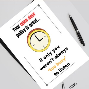 Carte de patron sarcastique drôle, cadeau humour de bureau en téléchargement numérique A5, blagues sur le lieu de travail, patron à imprimer, idées cadeaux pour collègues, bureau sarcastique