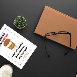Carte de patron sarcastique drôle, cadeau humour de bureau en téléchargement numérique A5, blagues sur le lieu de travail, patron à imprimer, idées cadeaux pour collègues, bureau sarcastique