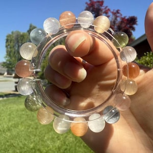 Candy-Tone Rutilated Quartz | 10mm Beads | 16cm Wrist (Custom Fit Available)