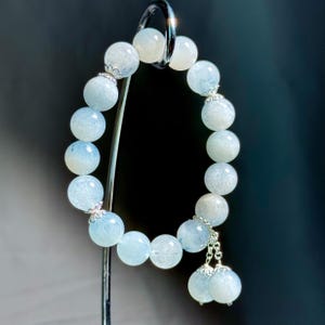 Blue Rabbit Hair Quartz Bracelet | 11mm Beads | 15cm (6”) Wrist – Custom Fit Available