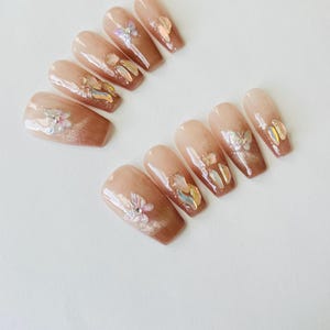 Long Press on Nails Hand made- Size L