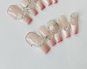 Long Press on Nails Hand made- Size M