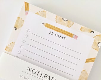 Checklist Tear off Pad, watercolor notepad, desk planner, stationery, Mother's Day, Teacher appreciation, to do list, planner, pun notepad