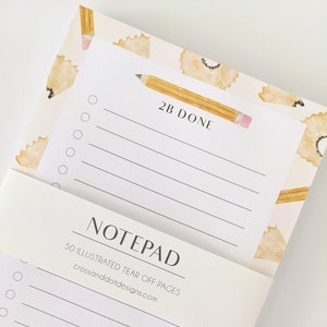 Checklist Tear off Pad, watercolor notepad, desk planner, stationery, Mother&#39;s Day, Teacher appreciation, to do list, planner, pun notepad