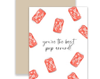 Best Pop Around, funny Father's Day Card, pun greeting card