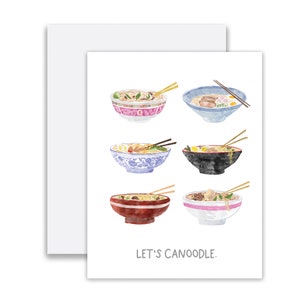 Let's Canoodle Card, Asian Card, Funny Anniversary Card, Card for him, Card for her, Funny Valentine's Day Card image 1