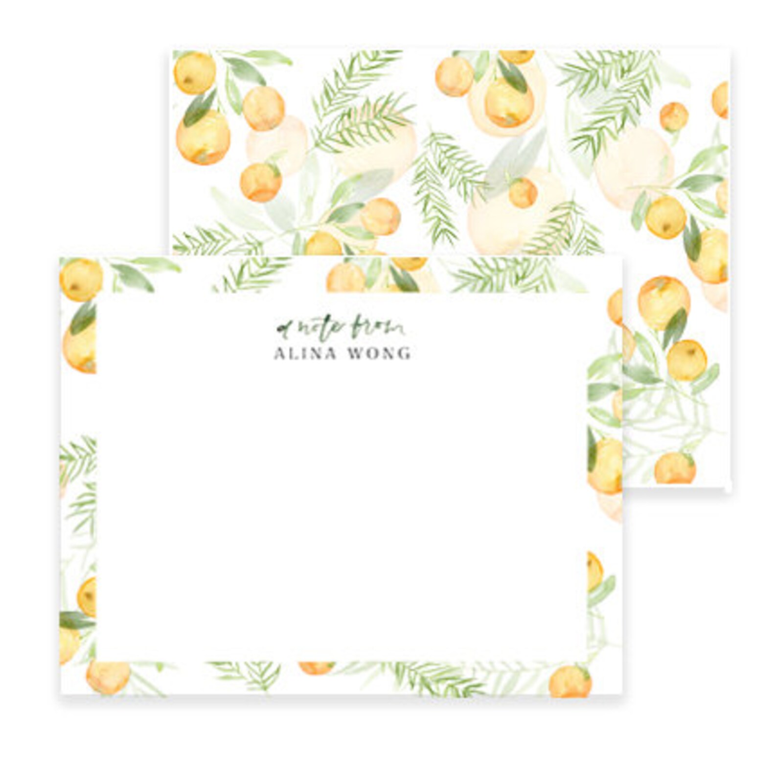 Personalized Stationery Set Clementine Notecards Bridesmaids Etsy