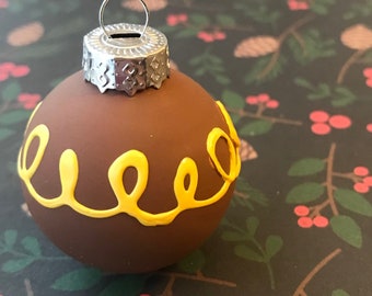 Truffle Ornament: Yellow Doodles