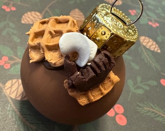Truffle Ornament: Cocoa Waffles & Creme