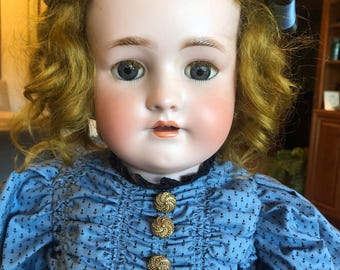 Early 1900's German Heinrich Handwerk, Simon Halbig Antique Bisque Doll | 30" tall