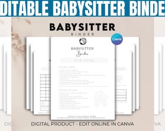 Editable Babysitter Binder Template