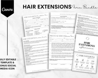 Hair Extensions Bundle Forms Templates