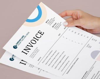 Editable Invoice Template Canva | Small Business Form | Professional Client Receipt | Printable Minimalist Services Invoice