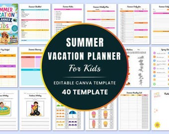 Summer Vacation Planner for Kids for KDP