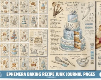 Ephemera Baking Recipe Junk Journal