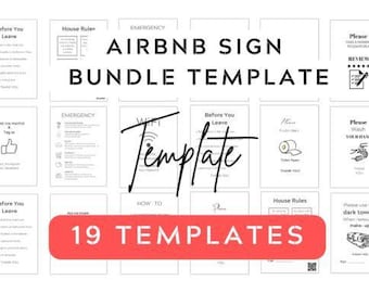 Airbnb Sign Bundle Templates