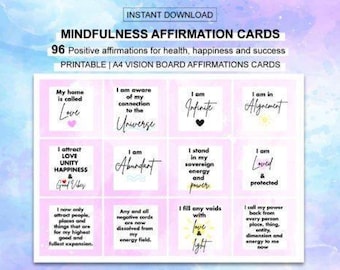 96 Vision Board Affirmation Cards