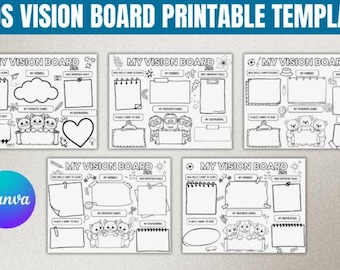 Kids Vision Board Printable Template