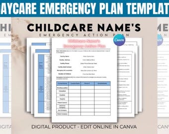 Daycare Emergency Plan Template