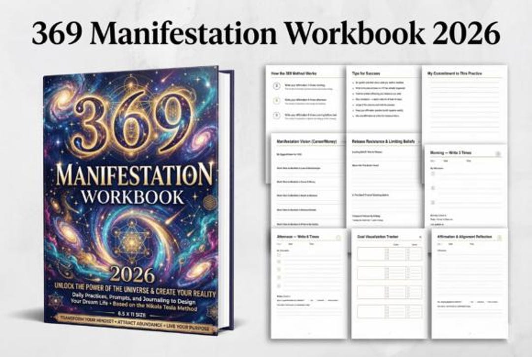 369 Manifestation Workbook 2026 | Daily Affirmation, Goal Setting ...