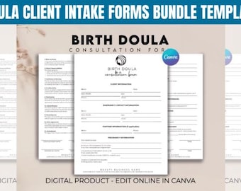 Doula Client Intake Forms Bundle