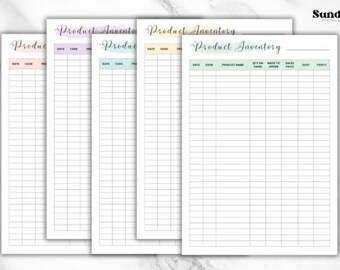 Inventory Log Sheet | Inventory Tracker Template | Stock Inventory Record | Editable Inventory Log | Small Business Supply Tracker | PDF