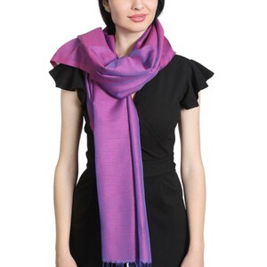Purple Floral Amour Satin Shawl