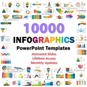 10.000 animierte Infografik Powergold-Vorlagen - neueste Sammlung moderner Präsentationsvorlagen
