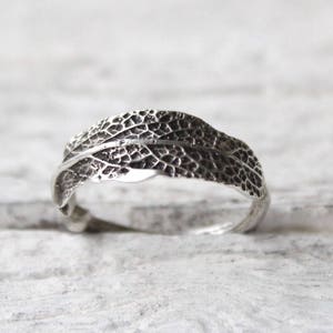 Leaf ring-Silver leaf ring-Nature ring-Leaf jewelry -Real leaf ring-Nature cast jewelry -Organic ring-Gift for her