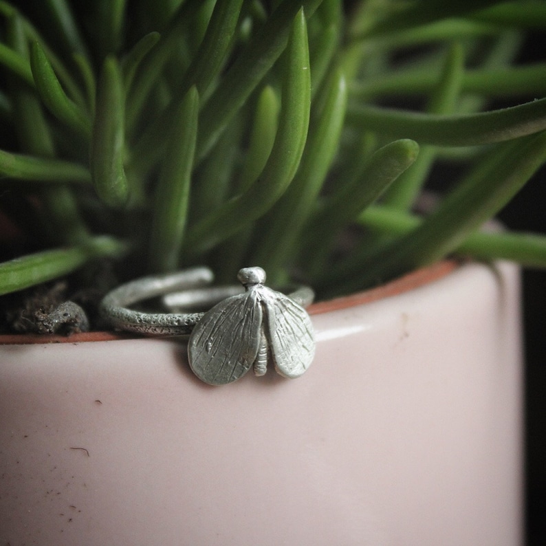 Animal ring Silver Insect ring Bohemian Jewelry Moth ring Gift for animal lover