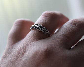 Plant ring-Botanical ring-Sterling silver succulent ring-Botanical jewelry-Statement ring-Succulent jewelry
