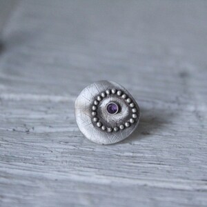 Sterling silver Amethyst ring , February Birthstone ring, Purple stone ring, image 6