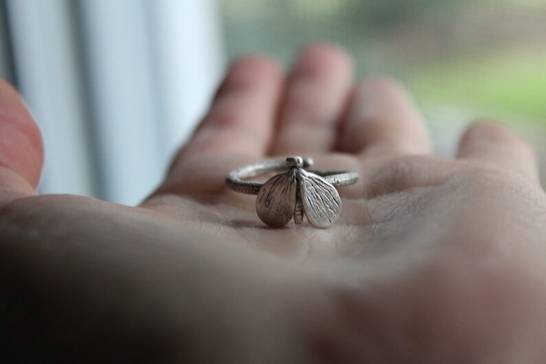 Animal ring Silver Insect ring Bohemian Jewelry Moth ring Gift for animal lover