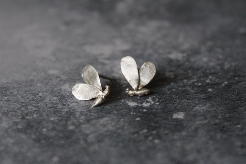 Bee stud earrings, Sterling silver Insect earring, Animal jewelry, Bee jewelry, Gift for friend image 6