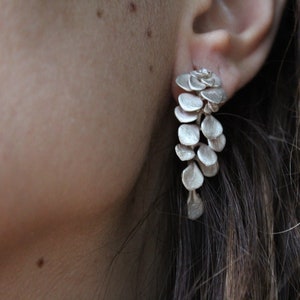 Orecchini succulenti in argento sterling: gioielli da sposa fatti a mano con piante grasse