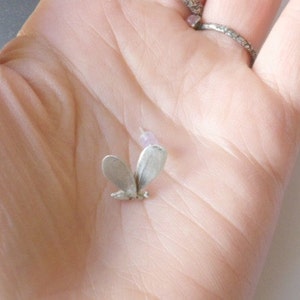 Bee stud earrings, Sterling silver Insect earring, Animal jewelry, Bee jewelry, Gift for friend image 5