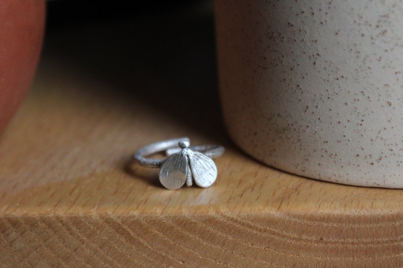 Animal ring Silver Insect ring Bohemian Jewelry Moth ring Gift for animal lover