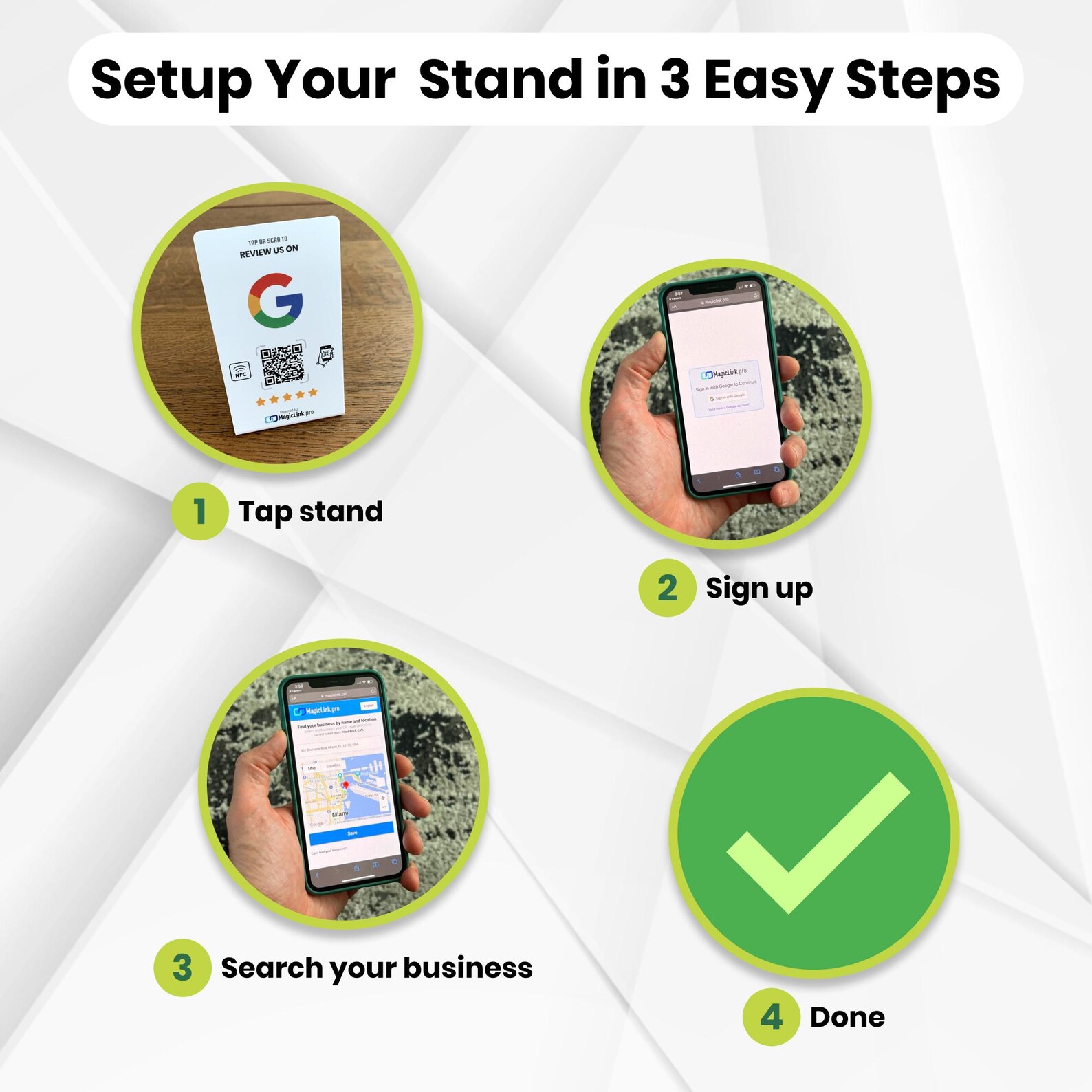 Google Review Scan Code Machine Google Reviews Stand With QR Code Scan and NFC Tap | Boost Business ...