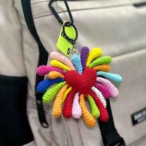 Crochet Heart,Crochet Hearts Patterns,Crochet Heart-shaped Fireworks Keychain - Downloadable PDF