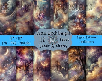 Efemere maanalchemie | Celestial plakboek (digitale download)