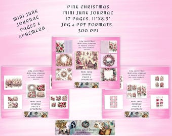 Roze kerstdagboekkit | Kortstondige kerstster (digitale download)
