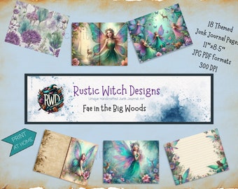 Fae in the Big Woods Junk Journal | Druckbare Digital Journal Seiten