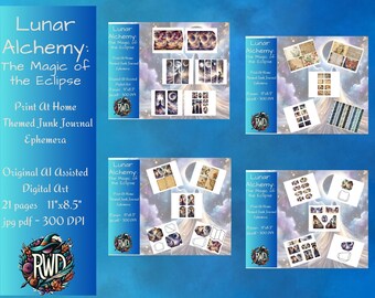 Lunar Alchemy Ephemera: Sacred Moon Junk Journal Kit (digitale download)