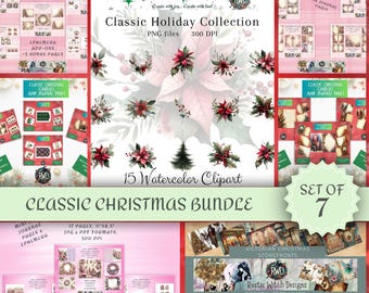 Kit voor kerstjungle | Digitale documenten, clipart, kortstondige (digitale download)