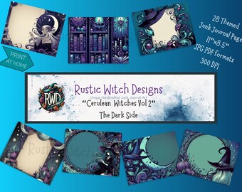 Cerulean Witches Vol 2 The Dark Side Junk Journal | Printable Digital Journal Pages