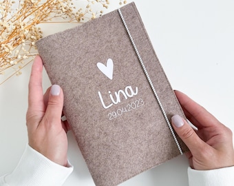 U-Heft Hülle Filz, Untersuchungsheft Hülle, Baby Geburt Geschenk