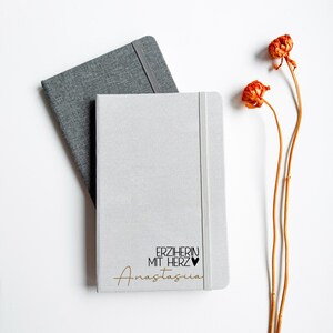 Notizbuch personalisiert, Notizbuch A5, Erzieherin Geschenk, individuelles Notizbuch, Tagebuch personalisiert, Lehrerin Geschenk, Kollegin