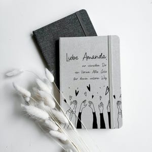 Abschiedsgeschenk, Personalisiertes Notizbuch, Notizbuch A5, Abschied Kollegin Kollegen, Tagebuch personalisiert, Planer und Organizer