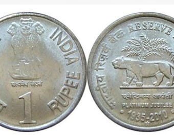 インド 1ルピー硬貨 政治家 1991 KM:89 - Etsy 日本