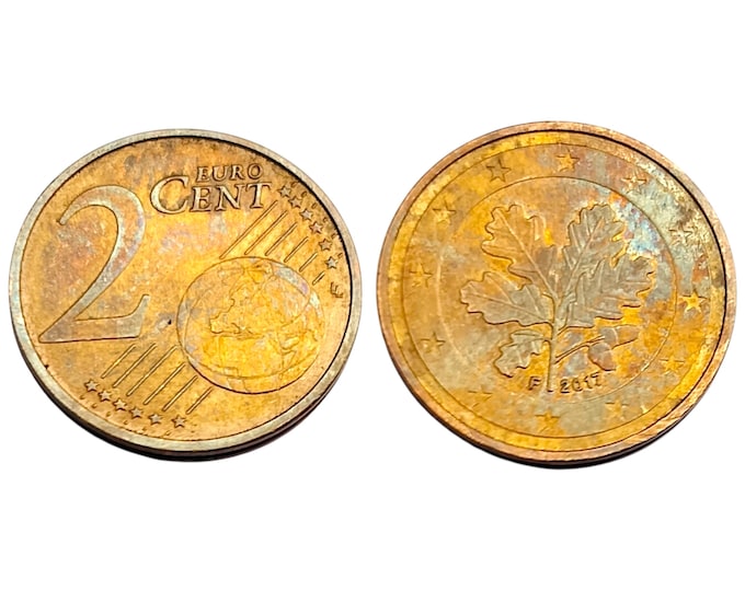Liechtenstein 2 Euro Cent Coin F 2017 - Oak Leaf Design - Rare European Currency